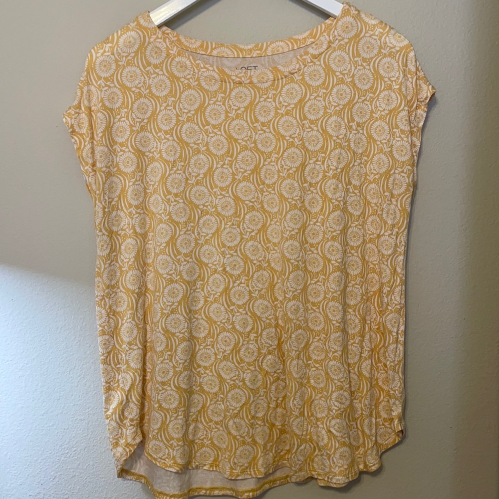 Yellow floral blouse from Loft in M